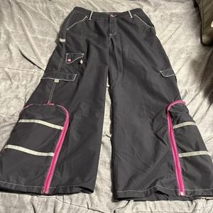 Y2k macgirl Tripp rave style parachute pants